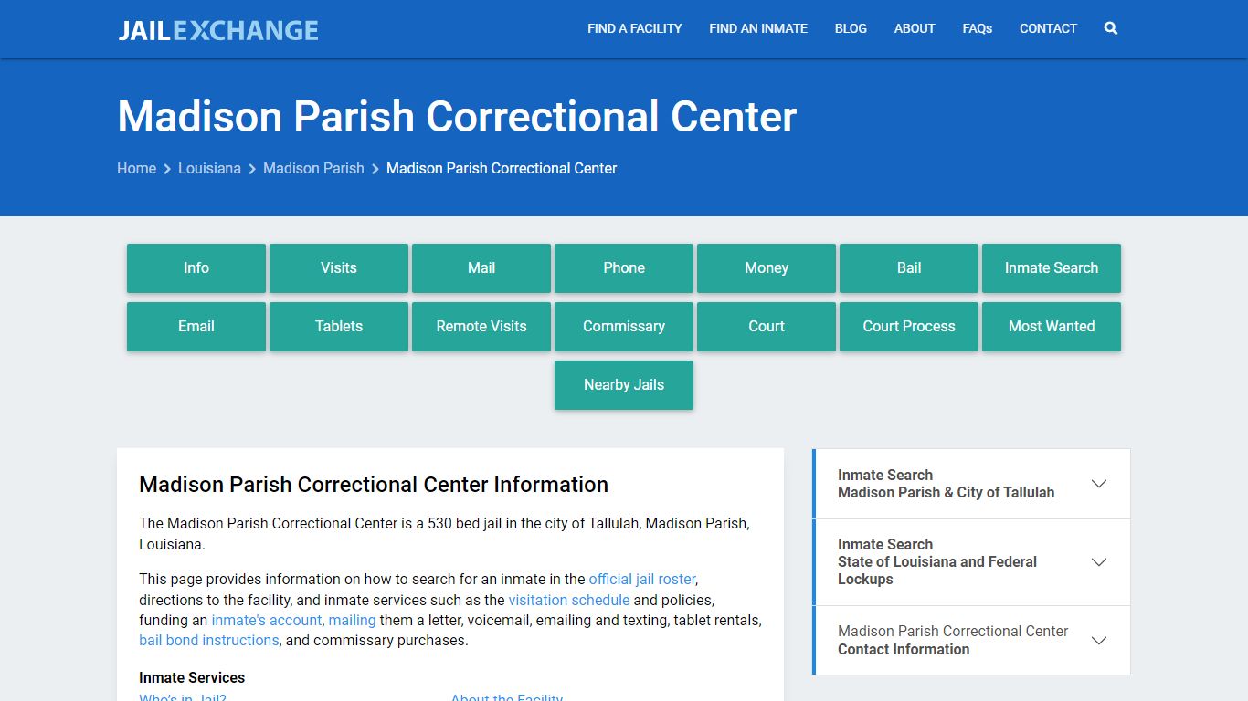 Madison Parish Correctional Center - Jail Exchange